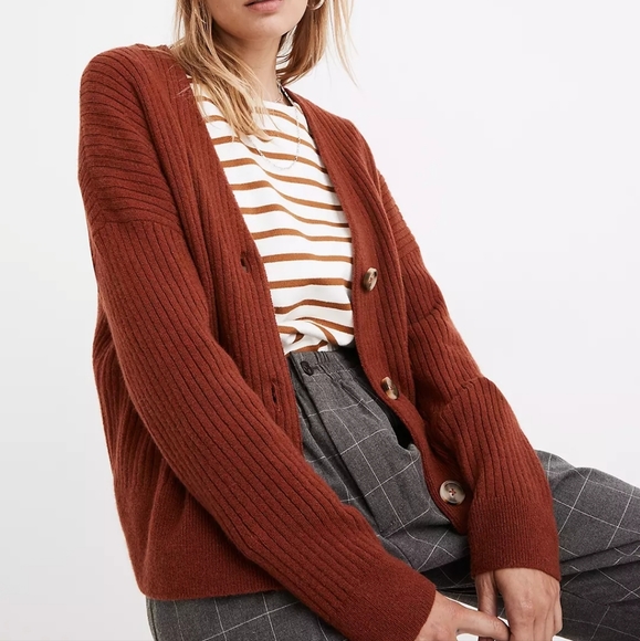 Madewell Cameron Ribbed Cardigan Sweater - Picture 2 of 11